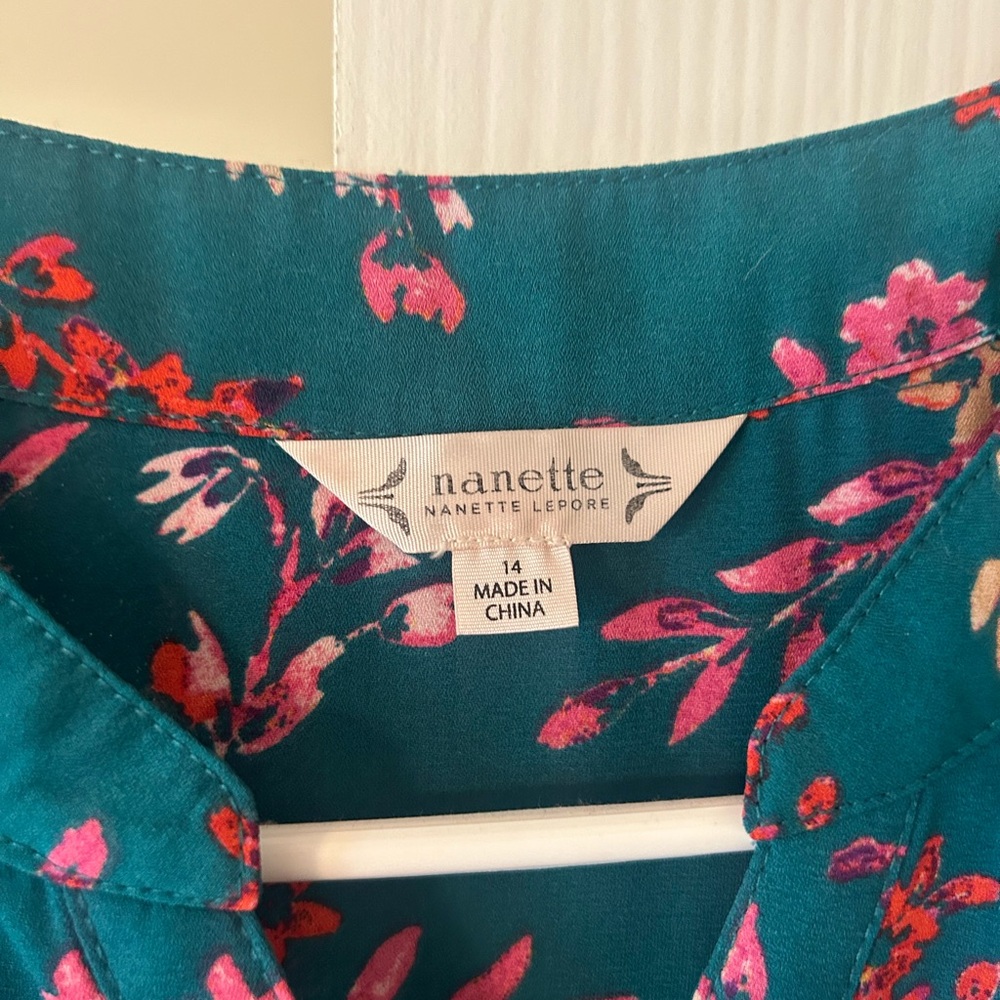 Green and pink dress